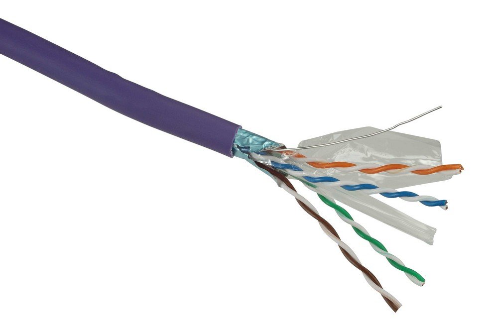 Kabel FTP drát c6 4páry návin 500m Solarix LSOH