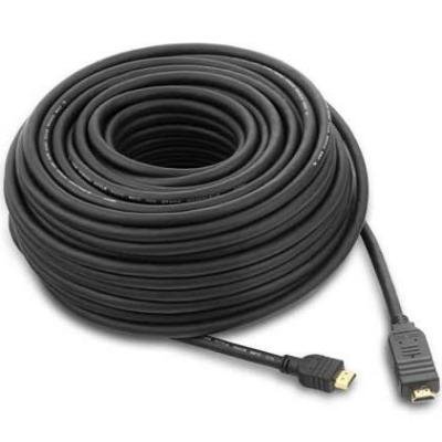 PremiumCord HDMI High Speed + Ethernet kabel se zesilovačem/ AWG24/ 3x stínění/ M/M/ zlacené konektory/ 30m/ černý