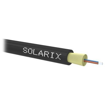 Solarix optical cable DROP1000  4 f. 9/125 SM LSZH universal, 500m, black