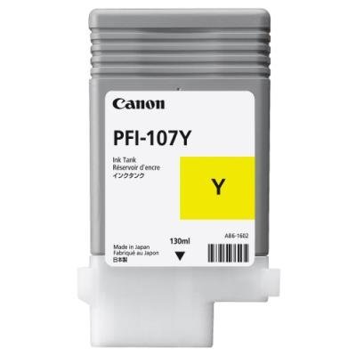 Canon inkoustová náplň PFI-107y/ žlutá/ 130ml