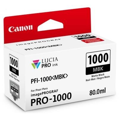 Canon inkoustová náplň PFI-1000 (matná černá, 80ml) pro Canon imagePROGRAF PRO-1000
