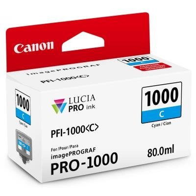 Canon inkoustová náplň PFI-1000 (cyan, 80ml) pro Canon imagePROGRAF PRO-1000