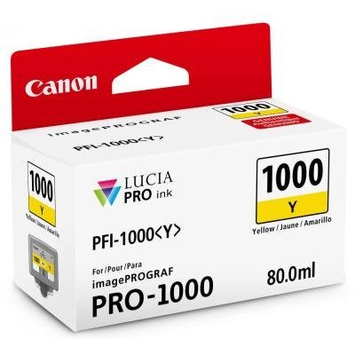 Canon inkoustová náplň PFI-1000 (yellow, 80ml) pro Canon imagePROGRAF PRO-1000