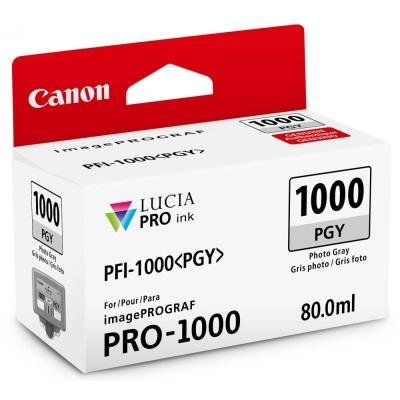 Canon inkoustová náplň PFI-1000 (photo grey, 80ml) pro Canon imagePROGRAF PRO-1000