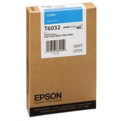 Inkoustová náplň Epson T6032 azurová