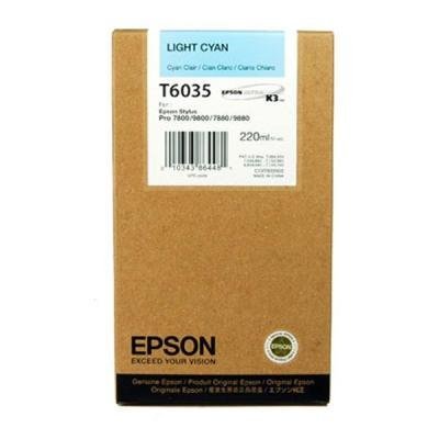 Inkoustová náplň Epson T6035 světlá azurová