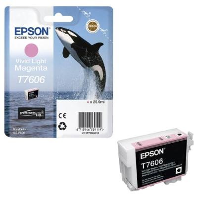 Inkoustová náplň Epson T7606 světlá jasná purpurová