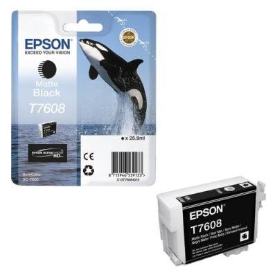 Inkoustová náplň Epson T7608 matná černá
