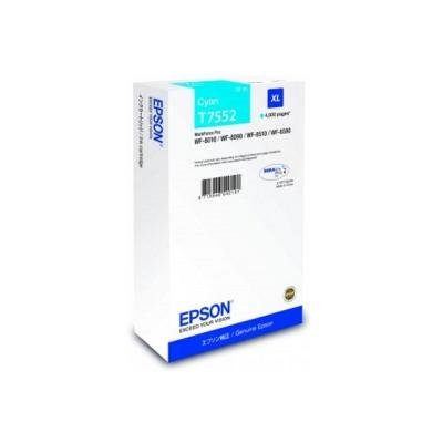 Inkoustová náplň Epson T7552 XL azurová