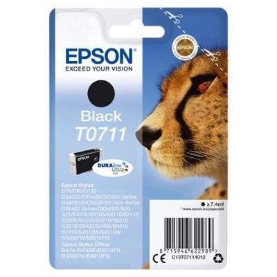 Epson inkoustová náplň/ Singlepack T0711 DURABrite Ultra Ink/ Černá