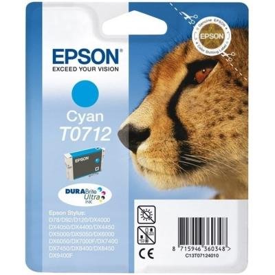 Epson inkoustová náplň/ Singlepack T0712 DURABrite Ultra Ink/ azurová
