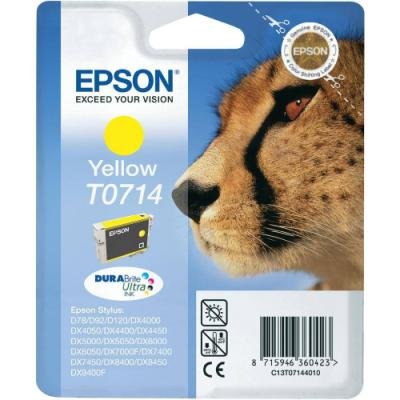 Epson inkoustová náplň/ Singlepack T0714 DURABrite Ultra Ink/ Žlutá
