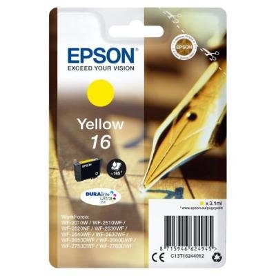 Inkoustová náplň Epson T1624 žlutá
