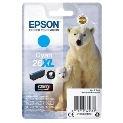 Epson inkoustová náplň/ Singlepack 26XL Claria Premium Ink/ azurová