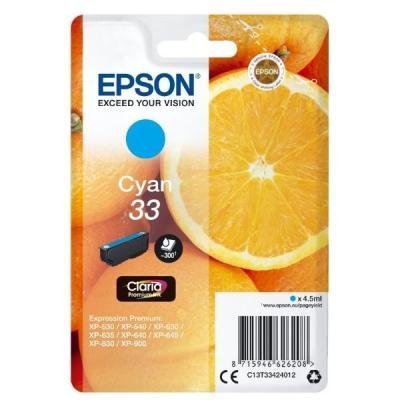 Epson inkoustová náplň/ Singlepack 33 Claria Premium Ink/ azurová