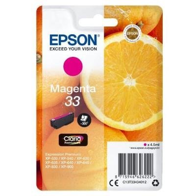 Epson inkoustová náplň/ Singlepack 33 Claria Premium Ink/ Magenta