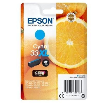 Epson inkoustová náplň/ Singlepack 33XL Claria Premium Ink/ azurová