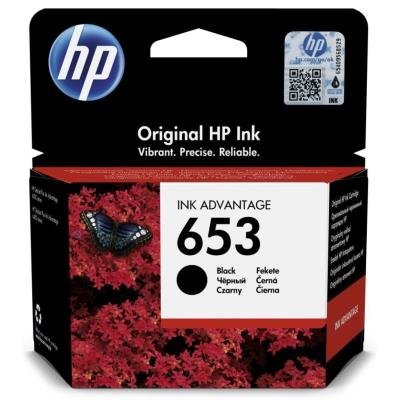 HP inkoustová náplň 653 černá