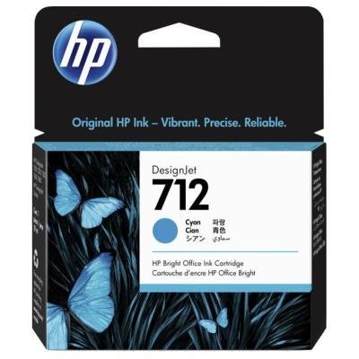 HP 712 Inkoustová náplň azurová