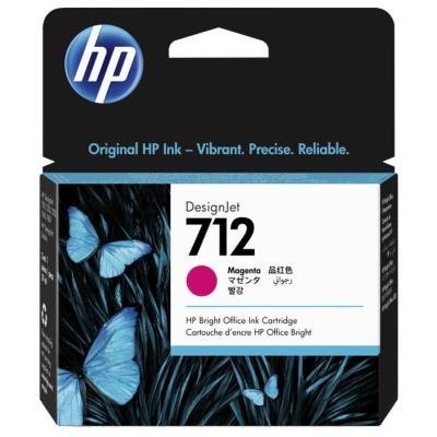 HP 712 Inkoustová náplň purpurová