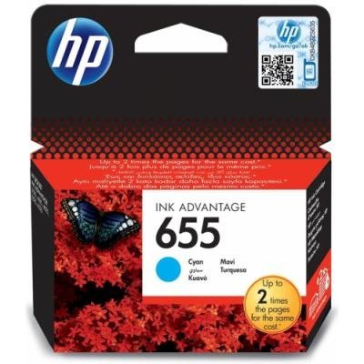 HP inkoustová kazeta 655 azurová CZ110AE