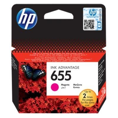 Inkoustová náplň HP 655 (CZ111AE) purpurová