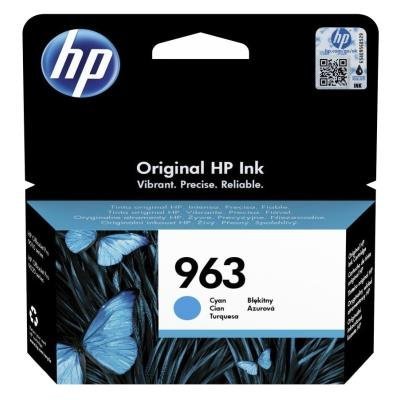Inkoustová náplň HP 963 azurová (Cyan, 700p) pro HP OfficeJet Pro 9010, 9013, HP OfficeJet Pro 9020