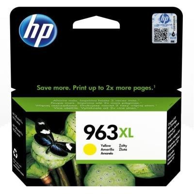 Inkoustová náplň HP 963XL žlutá (yellow, 1600p) pro HP OfficeJet Pro 9010, 9013, HP OfficeJet Pro 9020