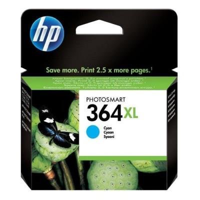 HP 364 XL - azurová inkoustová kazeta, CB323EE