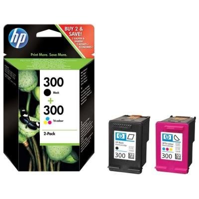 HP 300 Dvojbalení černé/tříbarevné originální inkoustové kazety