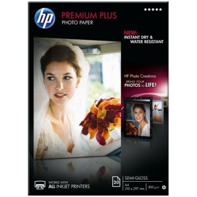 HP Premium Plus Semi-gloss Photo Paper, 20 listů/A4/210 x 297 mm
