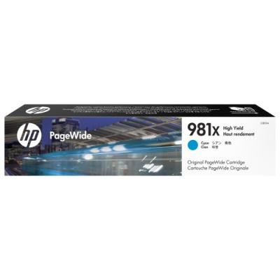 HP 981X Azurová originální kazeta PageWide s vysokou výtěžností