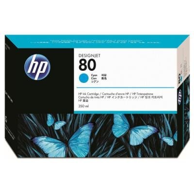 Inkoustová náplň HP 80 (C4846A) azurová