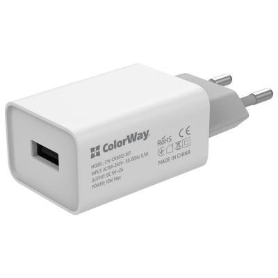 ColorWay napájecí adaptér USB 10W bílý