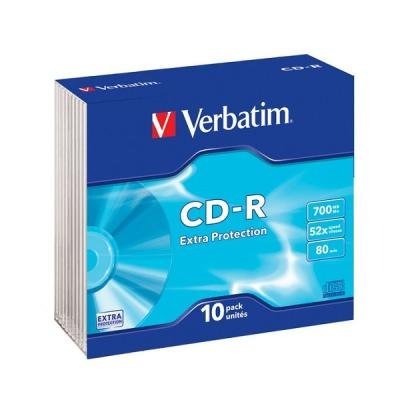 Verbatim CD-R80 Data Life 52x 10-PACK, Slim