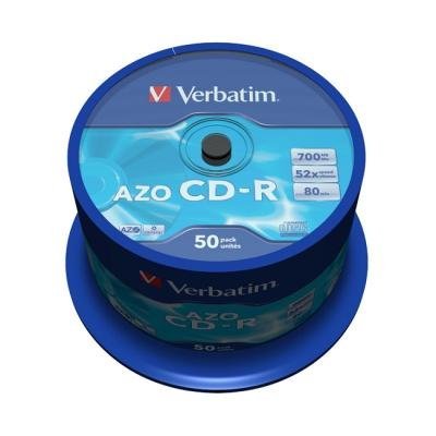 Verbatim CD-R80/ Crystal/ 52x/ 50pack/ spindle