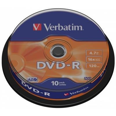 Verbatim DVD-R 4,7GB 16x, 10-PACK, cake
