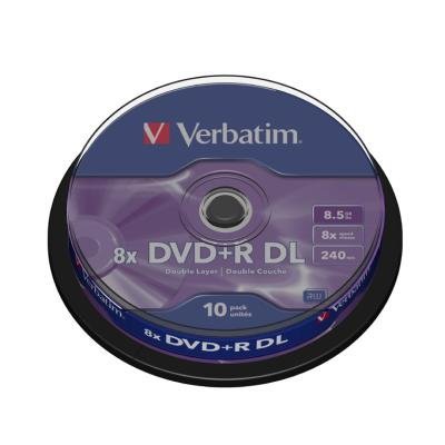 DVD médium Verbatim DVD+R 8,5GB 10ks