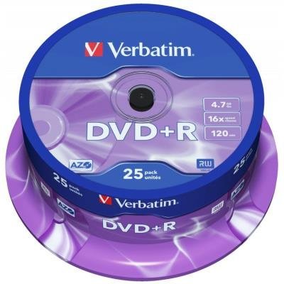 Verbatim DVD+R 4,7GB 16x, 25-PACK,cake