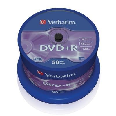 Verbatim DVD+R 4,7GB 16x, 50-PACK,cake