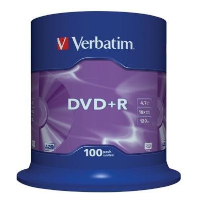 Verbatim DVD+R 4,7GB 16x, 100-PACK,cake