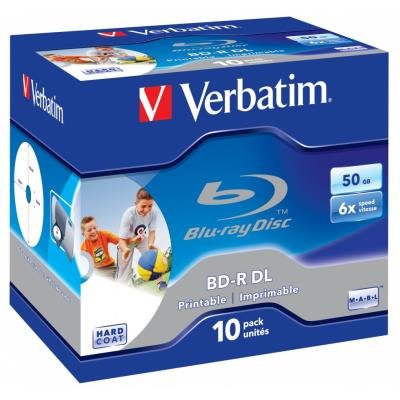 Verbatim BD-R Blu-Ray/ DL 50GB/ 6x Wide Printable Box 10ks