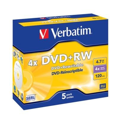 DVD médium Verbatim DVD+RW 4,7GB 5ks