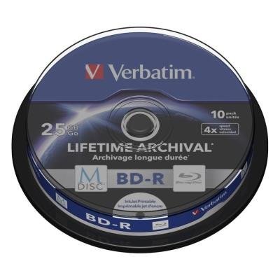 Blu-Ray médium Verbatim M-DISC BD-R 25GB 10ks