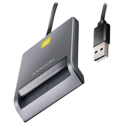 AXAGON čtečka kontaktních smart karet USB-A (eObčanka) / Smart Card / CRE-SM3T / USB 2.0 / 1,3m