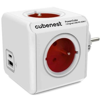 Cubenest PowerCube Original USB A+C PD 20W bílo-červená
