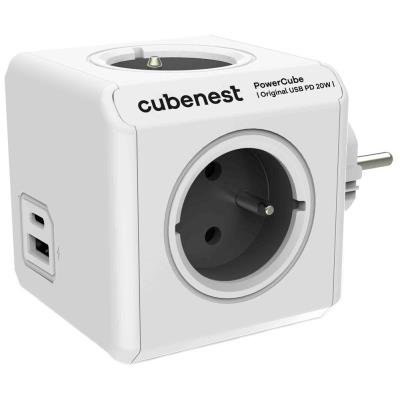 Cubenest PowerCube Original USB A+C PD 20W bílo-šedá