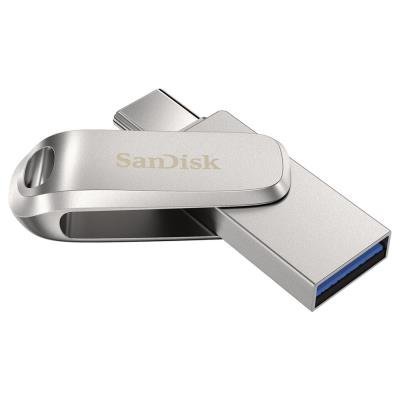 SanDisk Ultra Dual Drive Luxe USB-C 64GB / USB 3.0 Typ-C /  USB 3.0 Typ-A / stříbrný