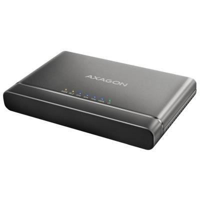 AXAGON kovový box na M.2 NVMe a 2,5" SATA SSD s funkní klonování / ADSA-CC / USB-C 3.2 Gen 2 / kabel 30cm
