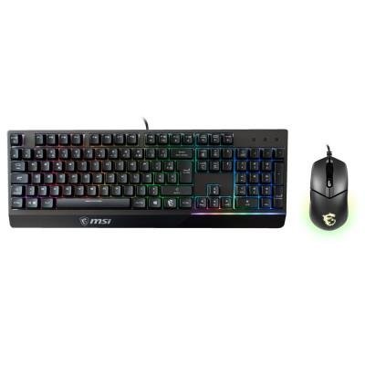 MSI gaming keyboard and mouse Vigor GK30 COMBO/ wired/ RGB backlight/ USB/ CZ layout